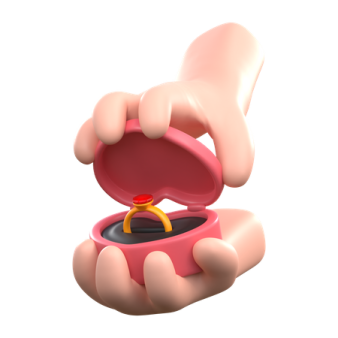 a person holding a ring in their hand