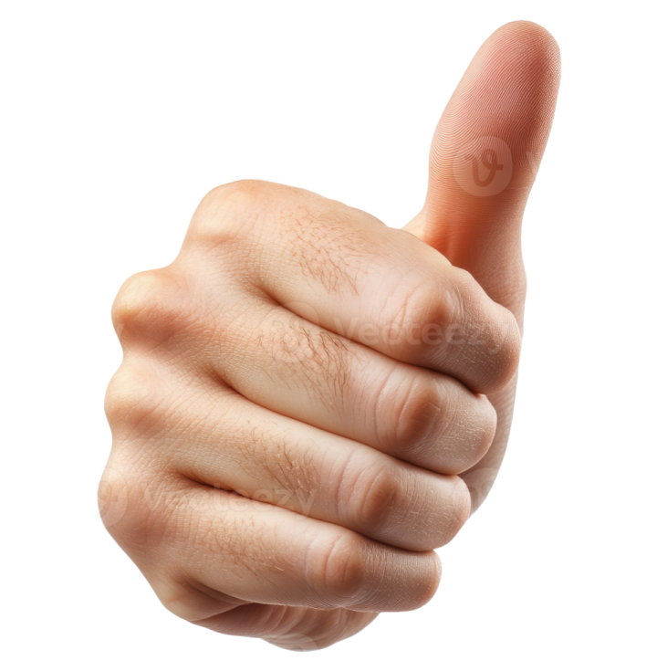 a hand with a thumb on it