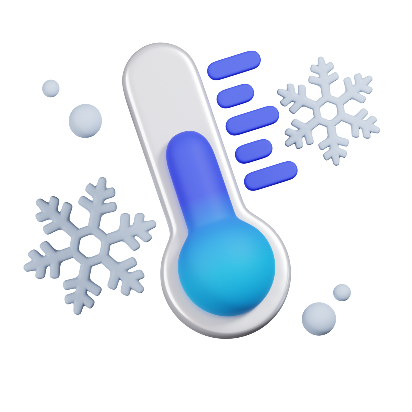 a thermometer with snow flakes