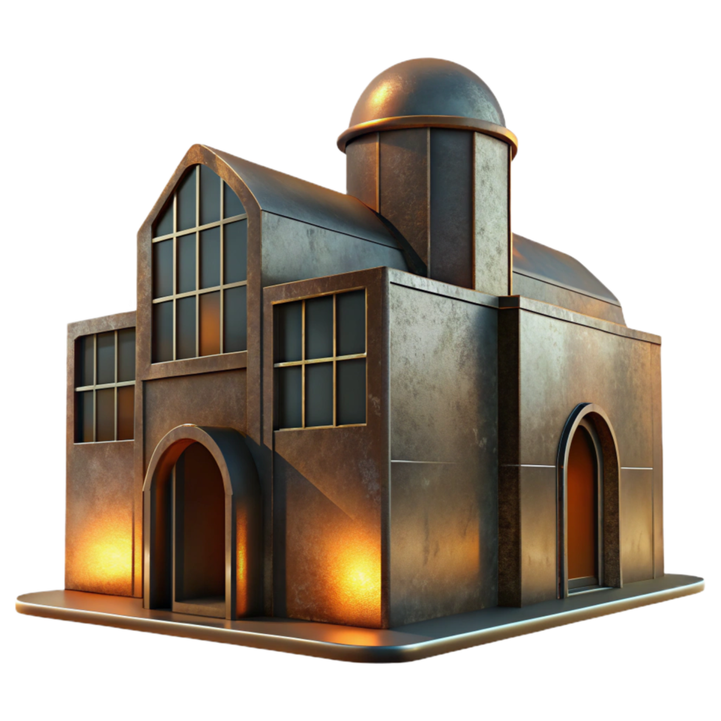 an old building with a dome on top