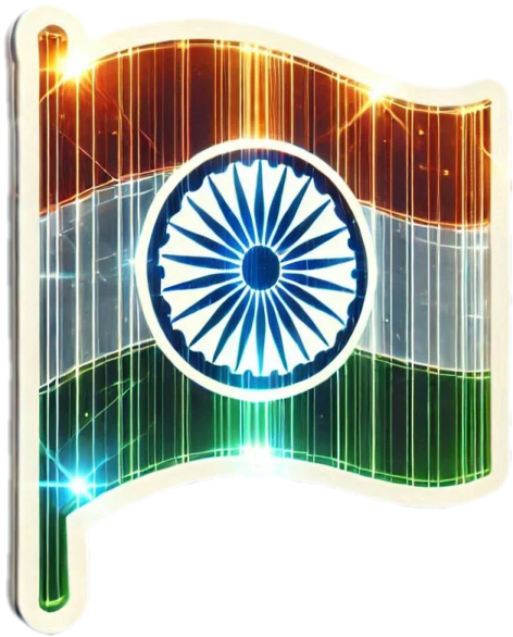 the indian flag on a white background