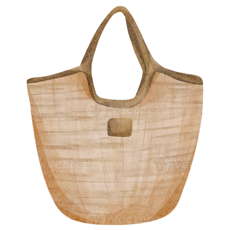 a brown bag on a white background