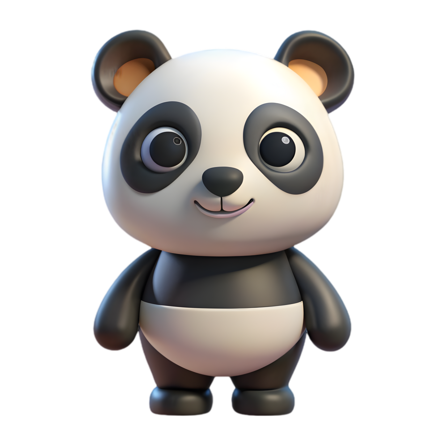 a cartoon panda bear with big eyes