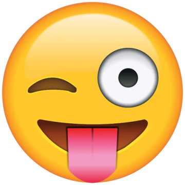 a smiley face with its tongue sticking out