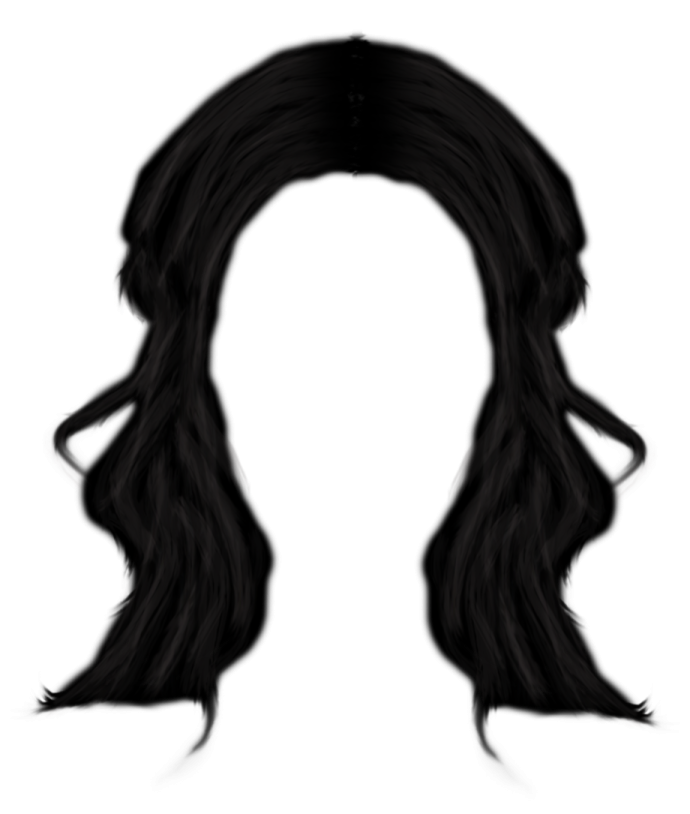 a drawing of a woman with long black hair