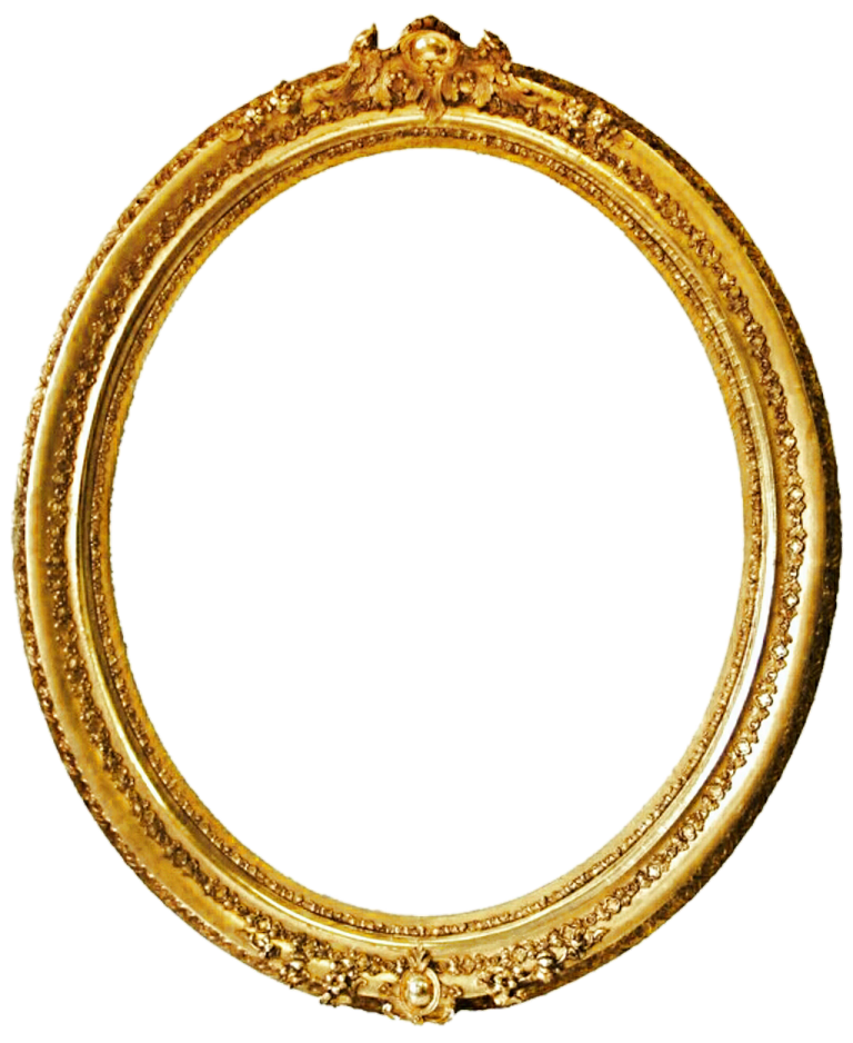 a gold frame with an ornate design