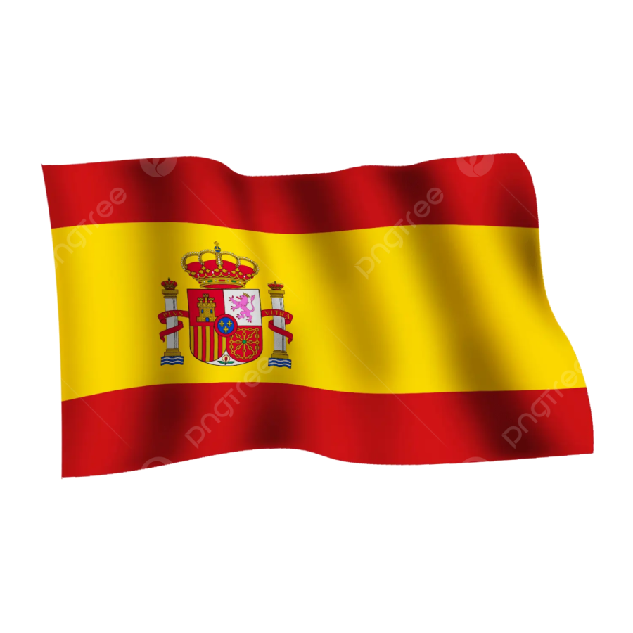 the flag of spain on a white background