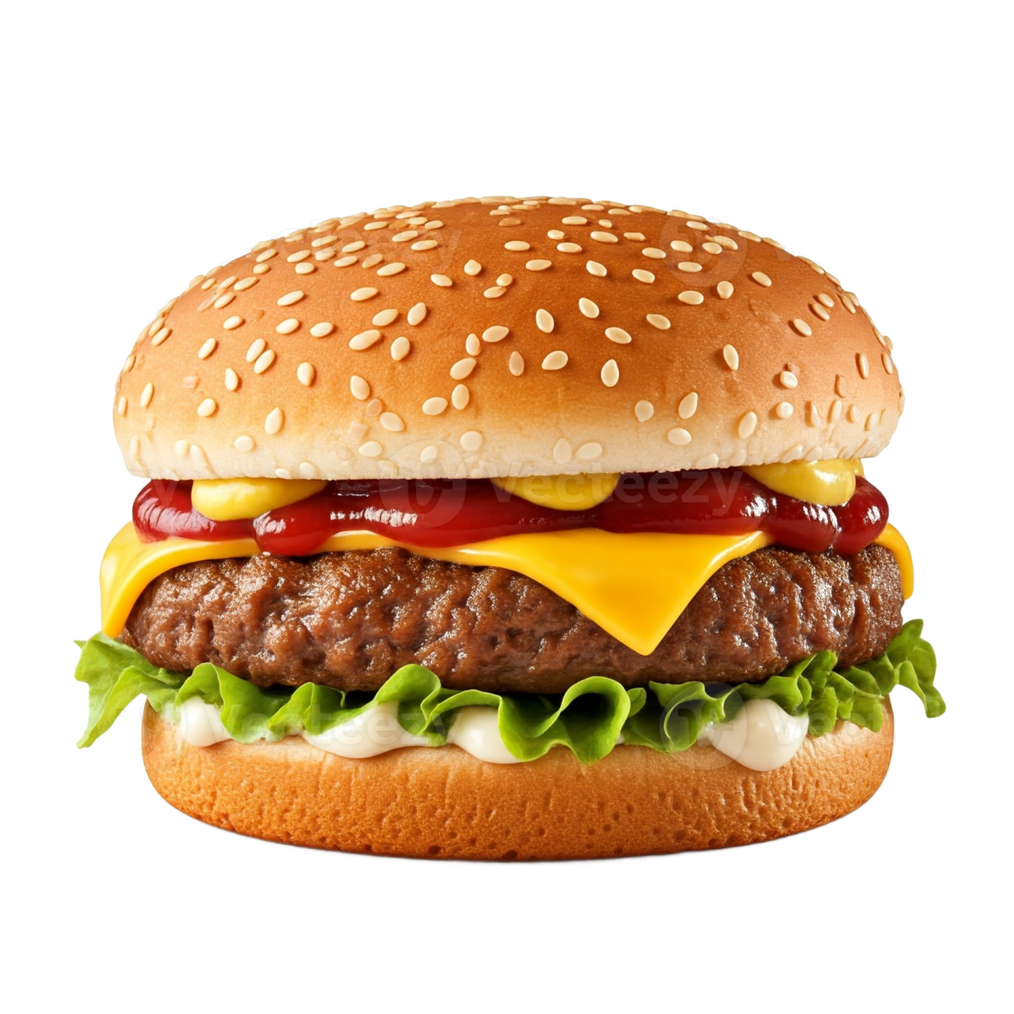 a hamburger on a white background