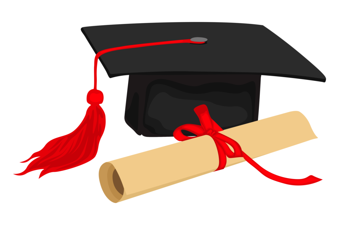 a graduation cap and diploma