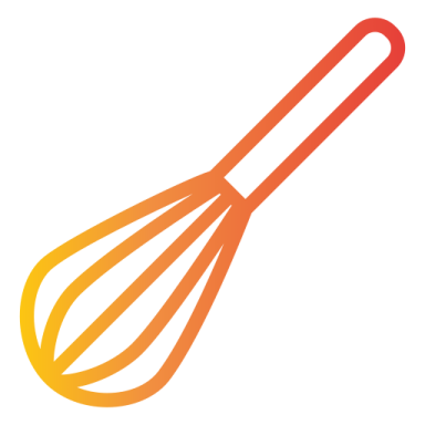a whise with an orange handle