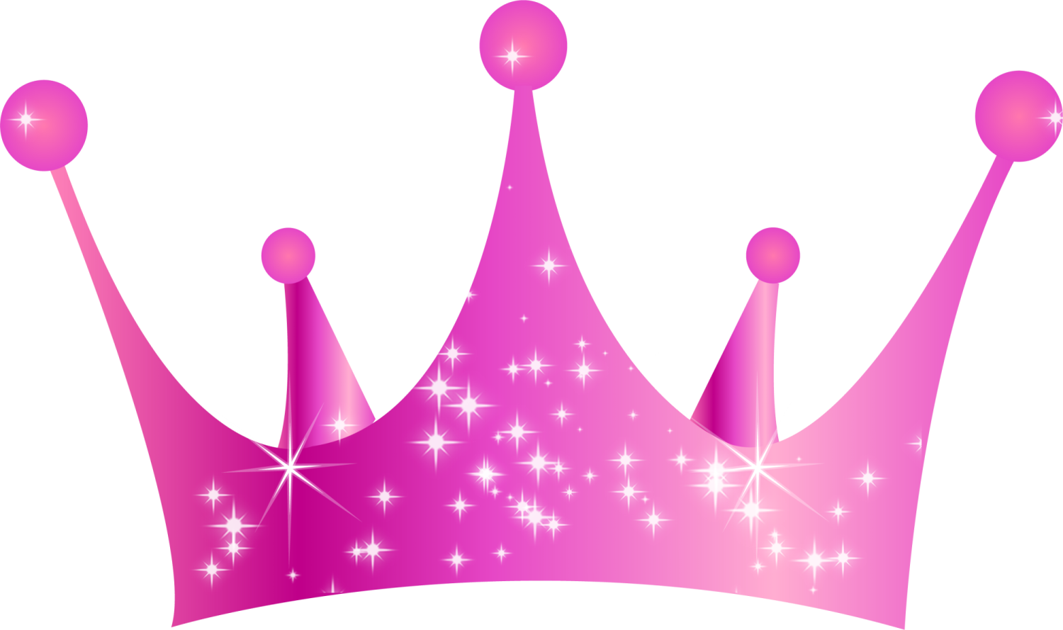 a pink crown with stars on it
