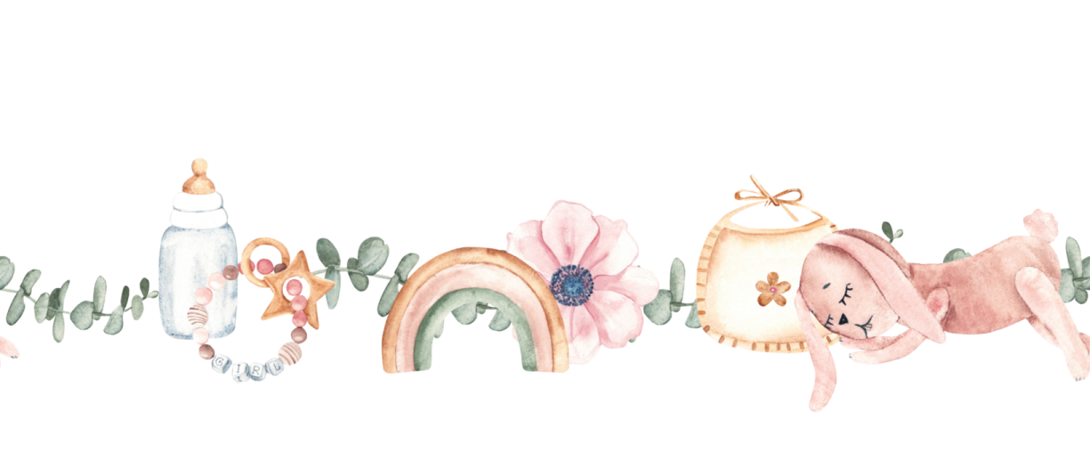 a watercolor painting of flowers and animals