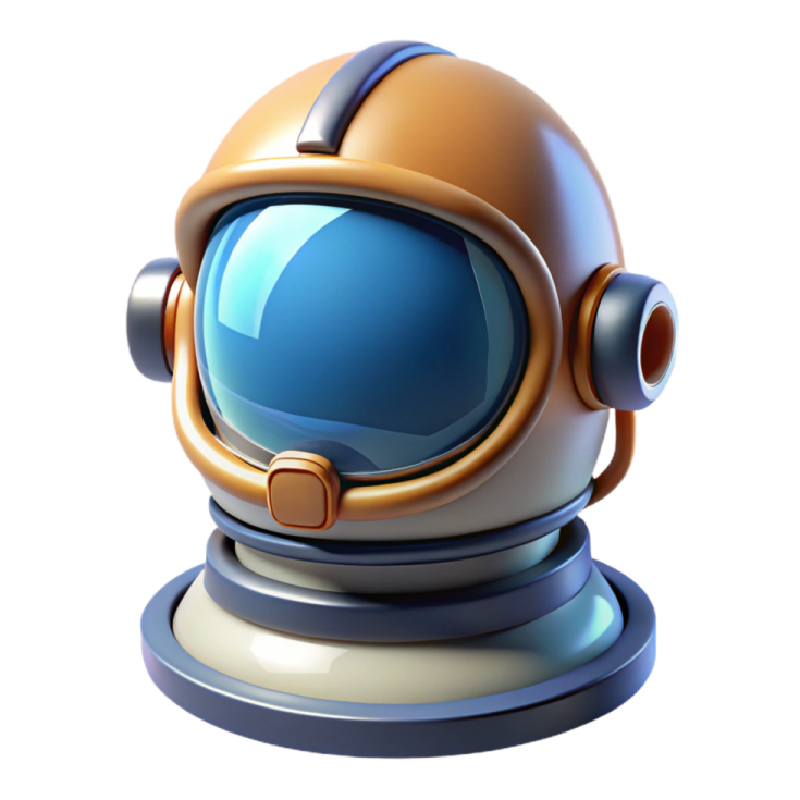 an astronaut's helmet on a white background