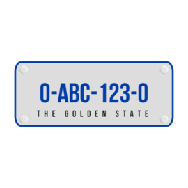 a license plate with the words oac120 on it