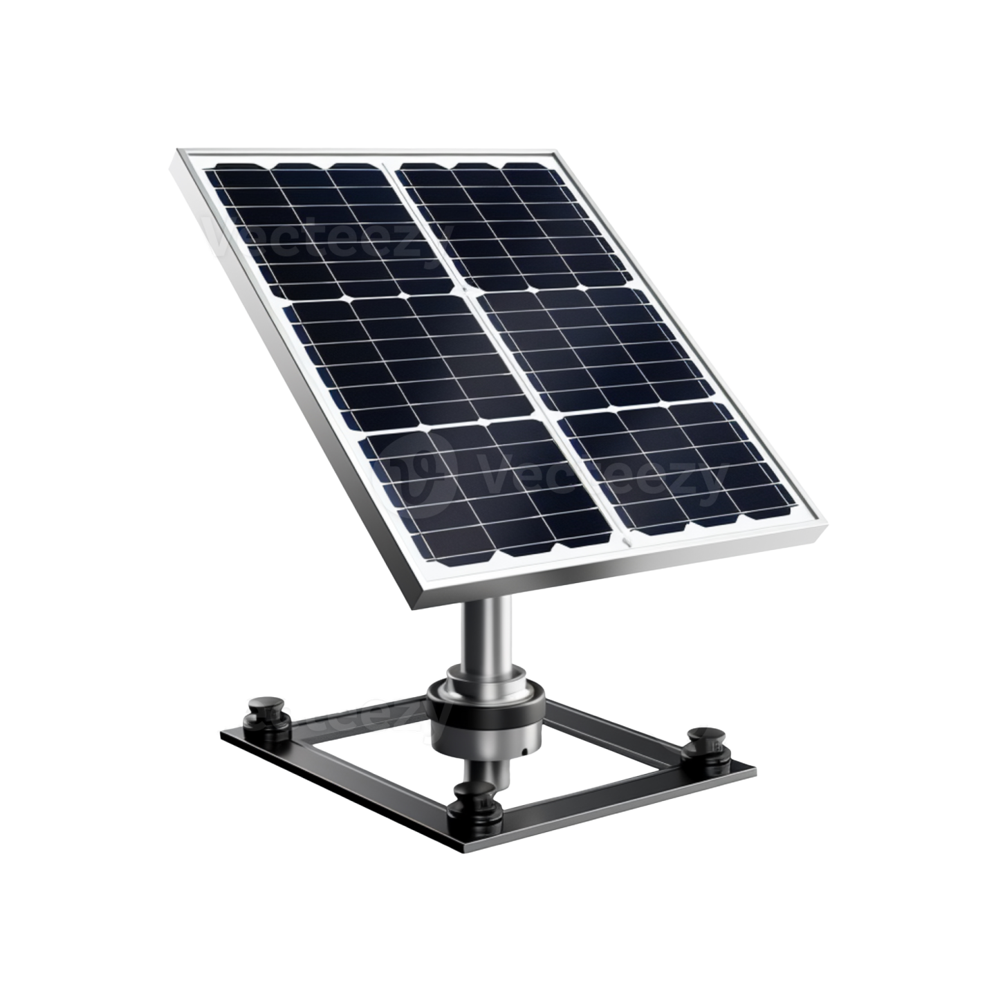 a solar powered street light on a white background