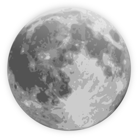 a full moon on a white background