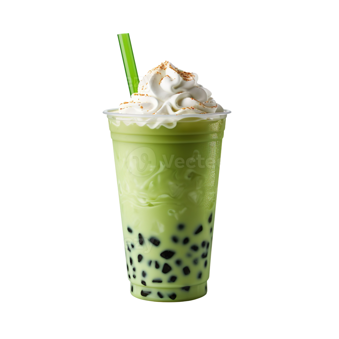 a green drink with whipped and whipped on top