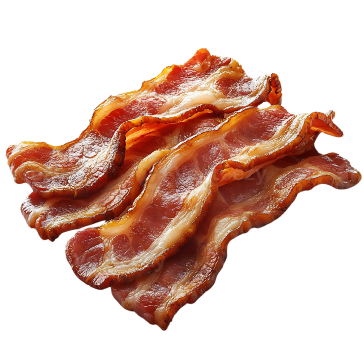 bacon on a white background