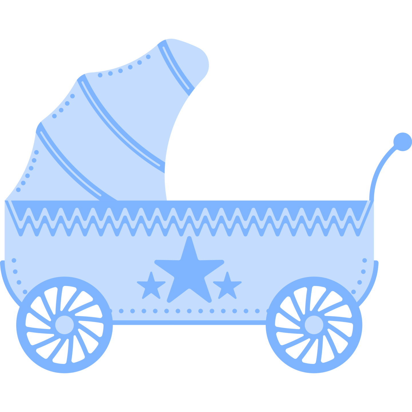 a baby carriage with a star on the side