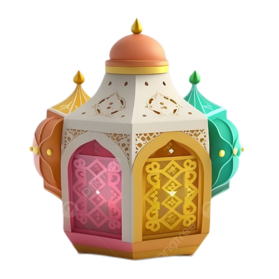 a lantern with arabic ornames on it