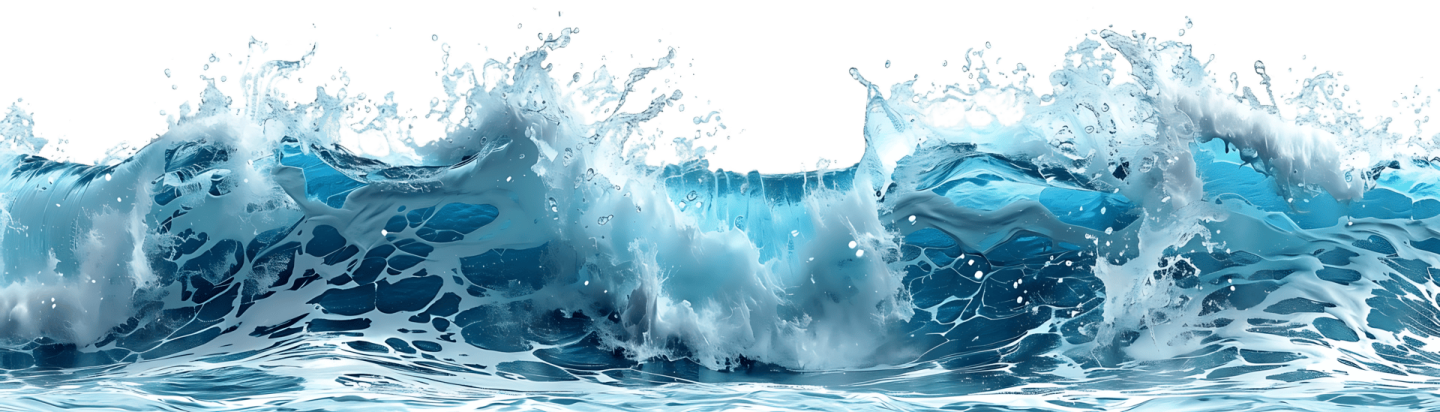 a blue and white background with water splash