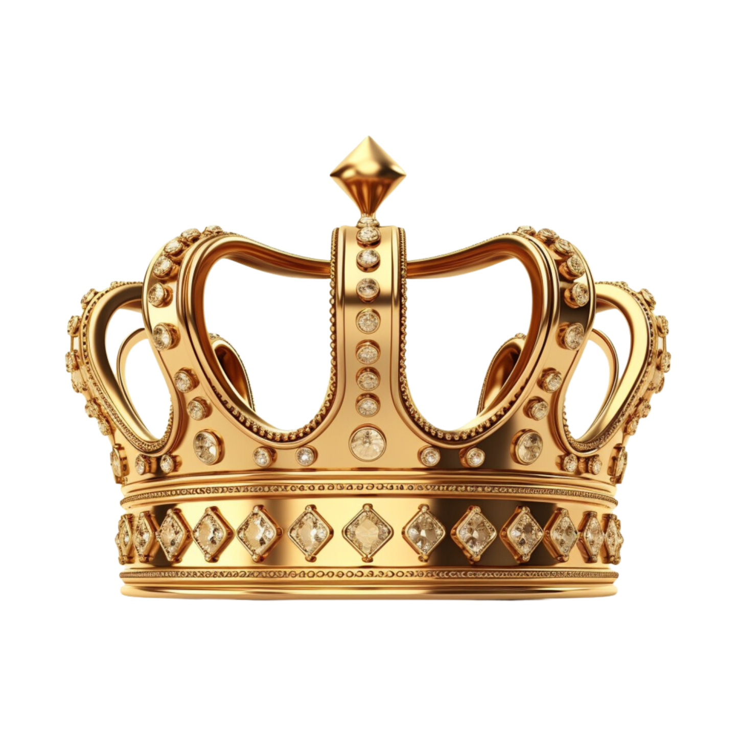 a gold crown on a white background