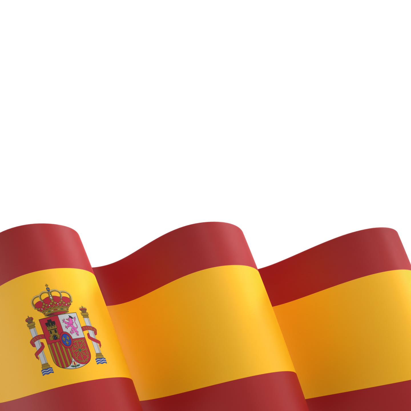 the spanish flag on a white background