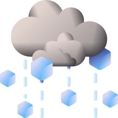 a cloud with rain coming from it
