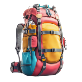 a large backpack with two straps on it