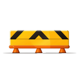 a yellow and black traffic sign on a white background