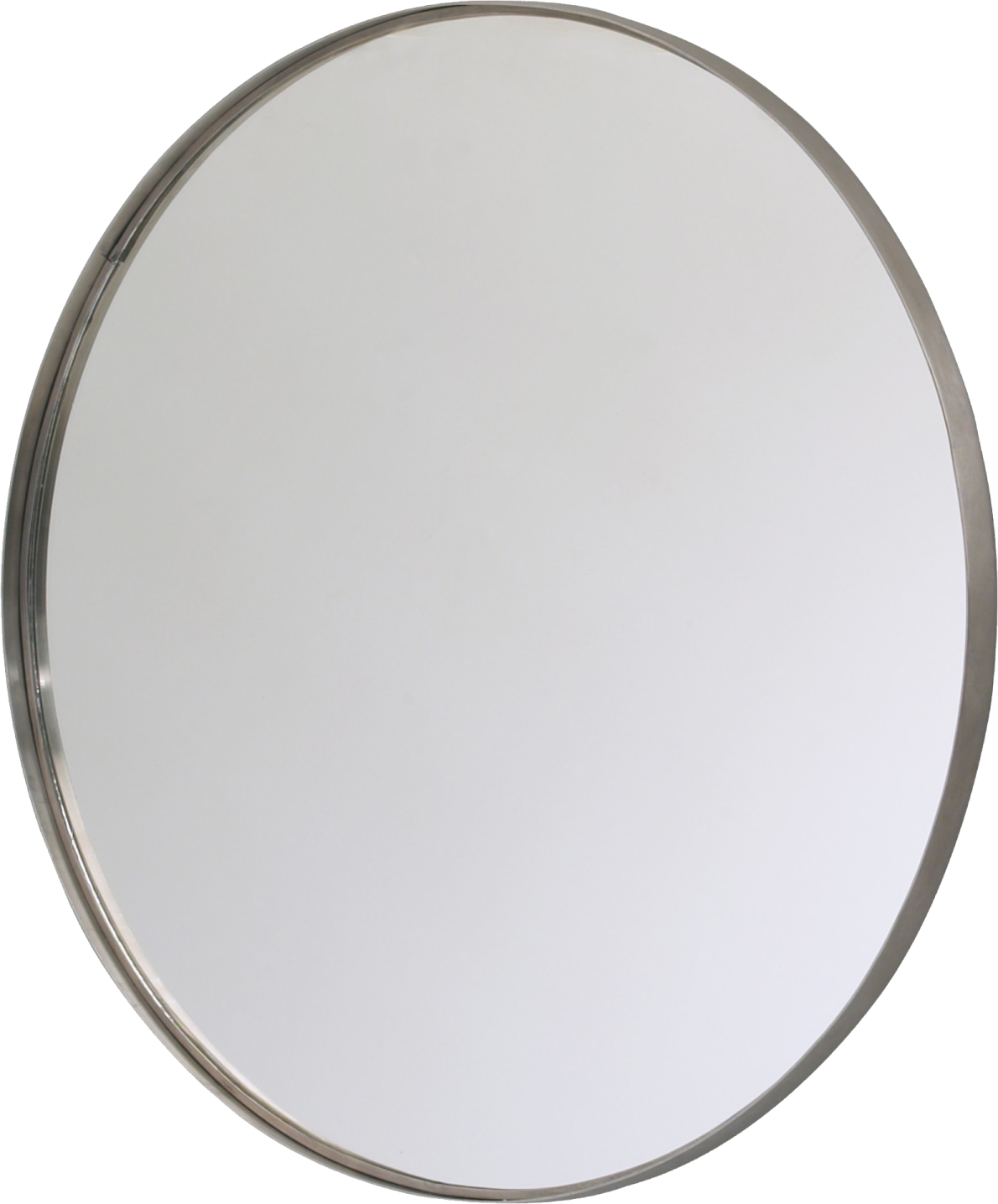 a round mirror on a white background