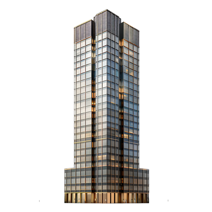 the building is tall