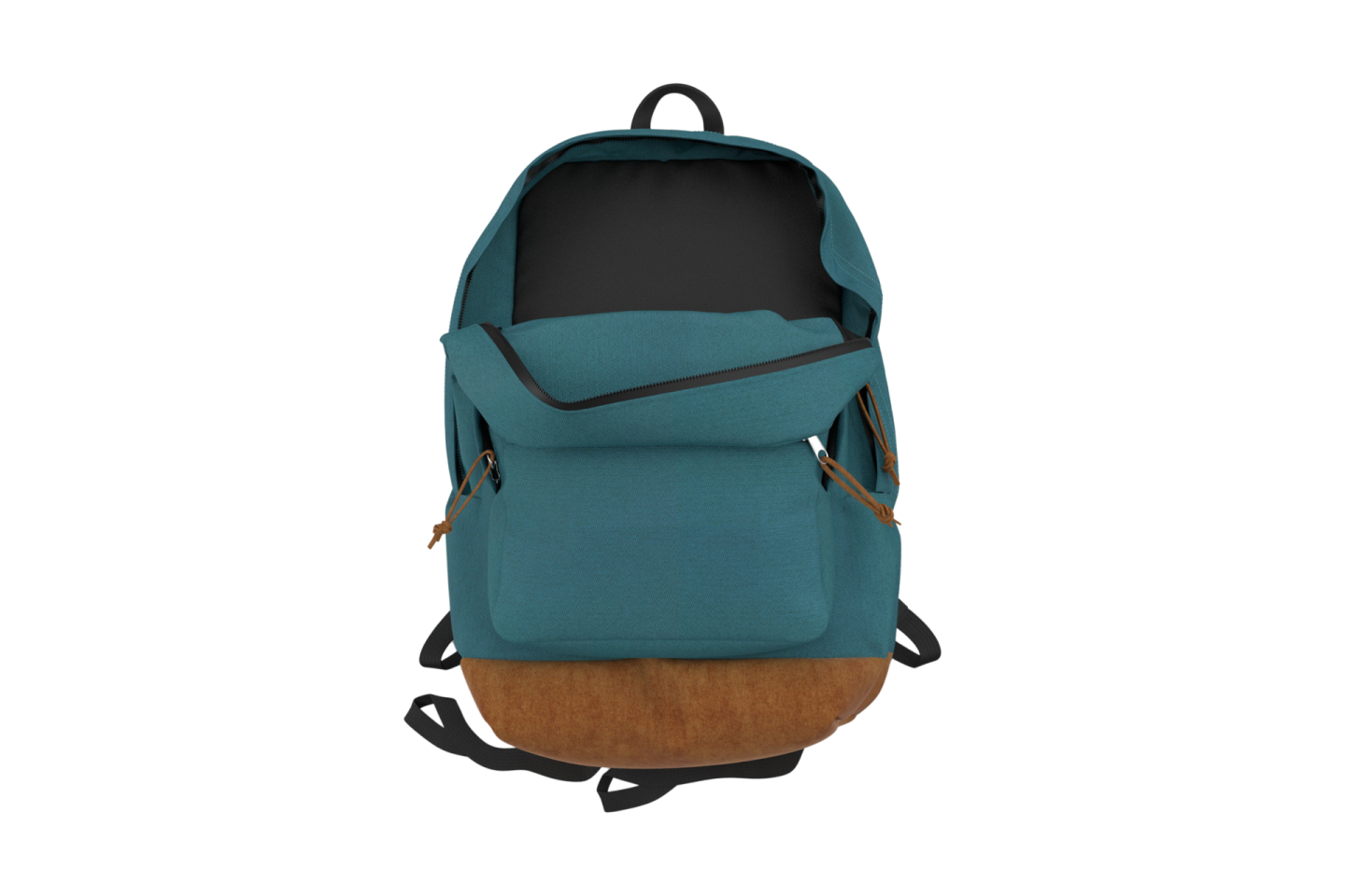 a backpack with a wooden handle on it