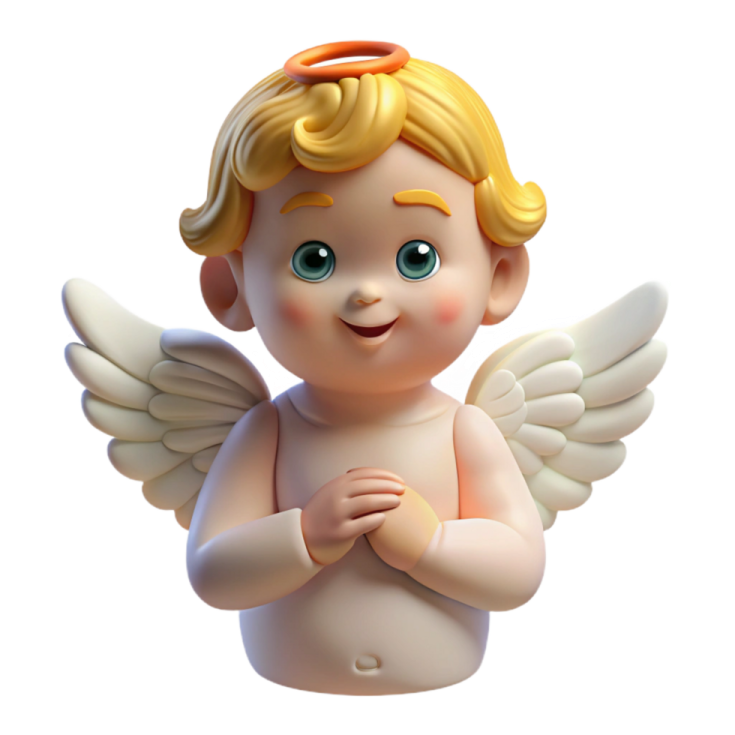 an image of a little angel with wings