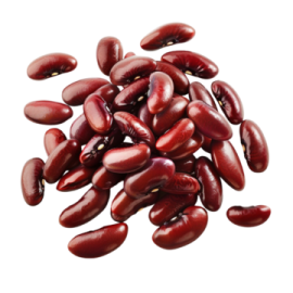 red beans on a white background