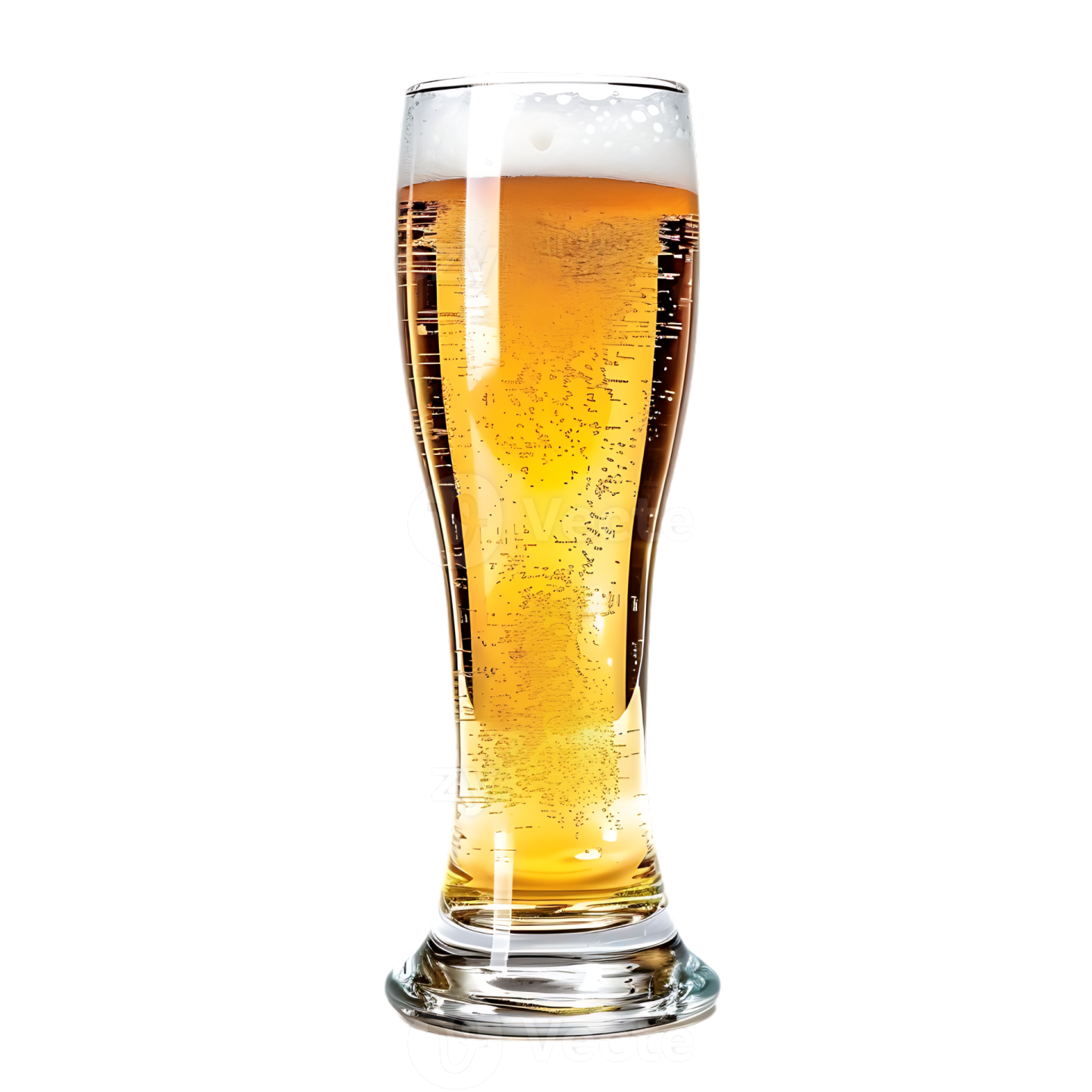 a glass of beer on a white background