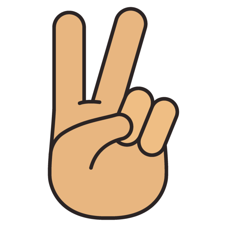 a hand making the peace sign