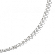 a white gold necklace with diamonds on it
