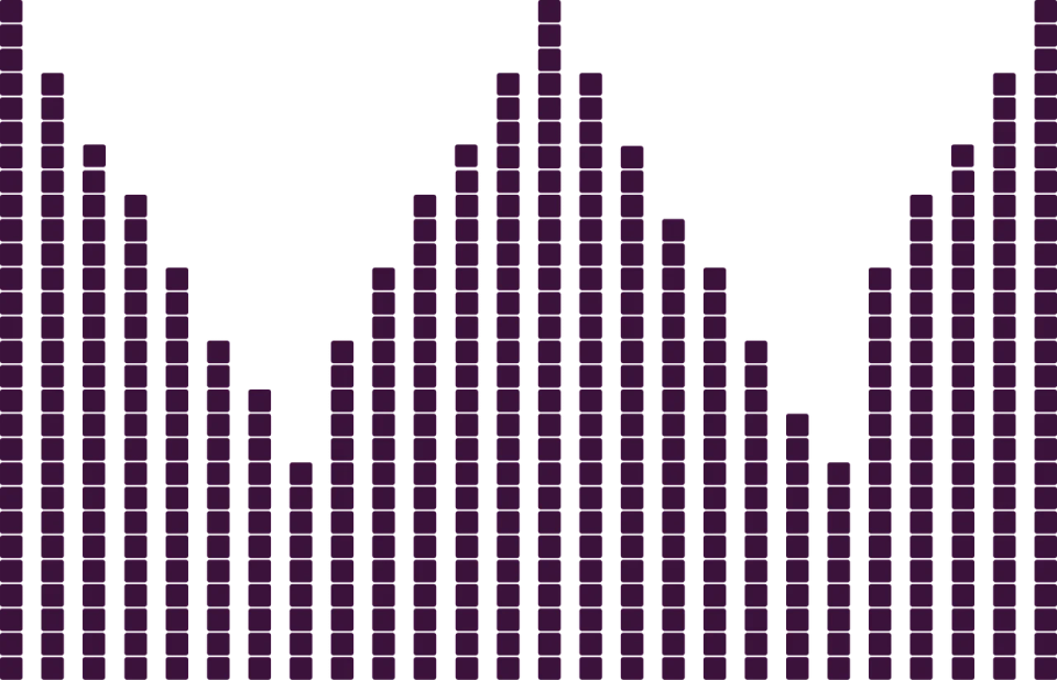 a purple and white background with squares in the middle