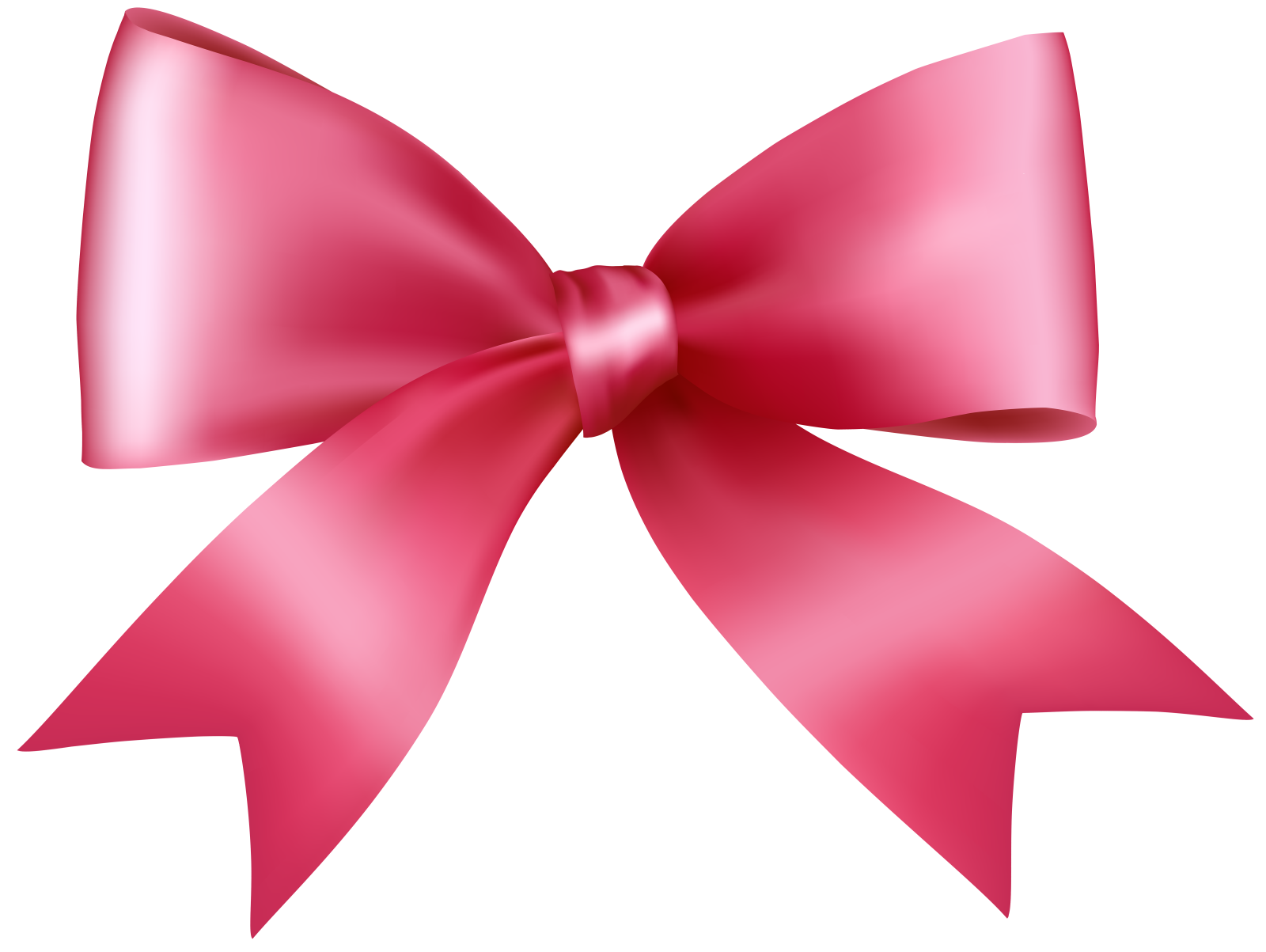 a pink bow on a white background