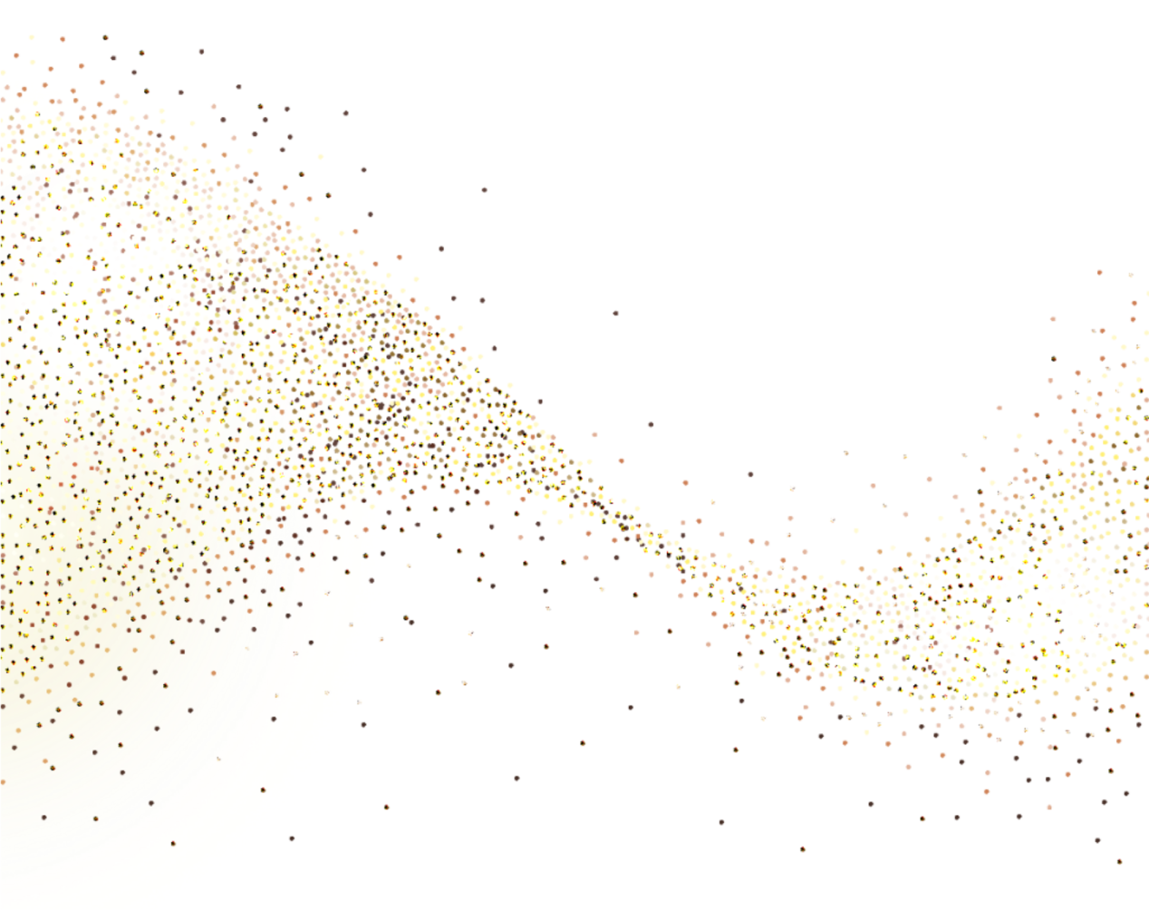 a white background with gold dots