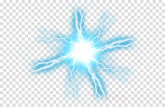 a blue lightning effect on a transparent background