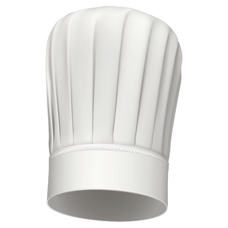 a chef hat on a white background