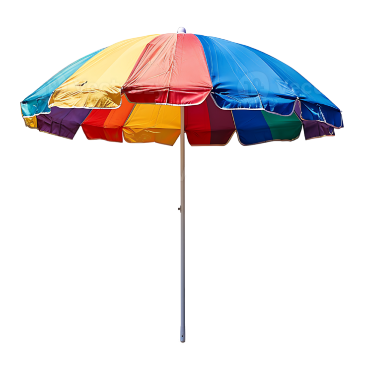 a colorful umbrella on a white background