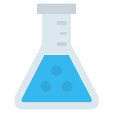 a beakle filled with blue liquid
