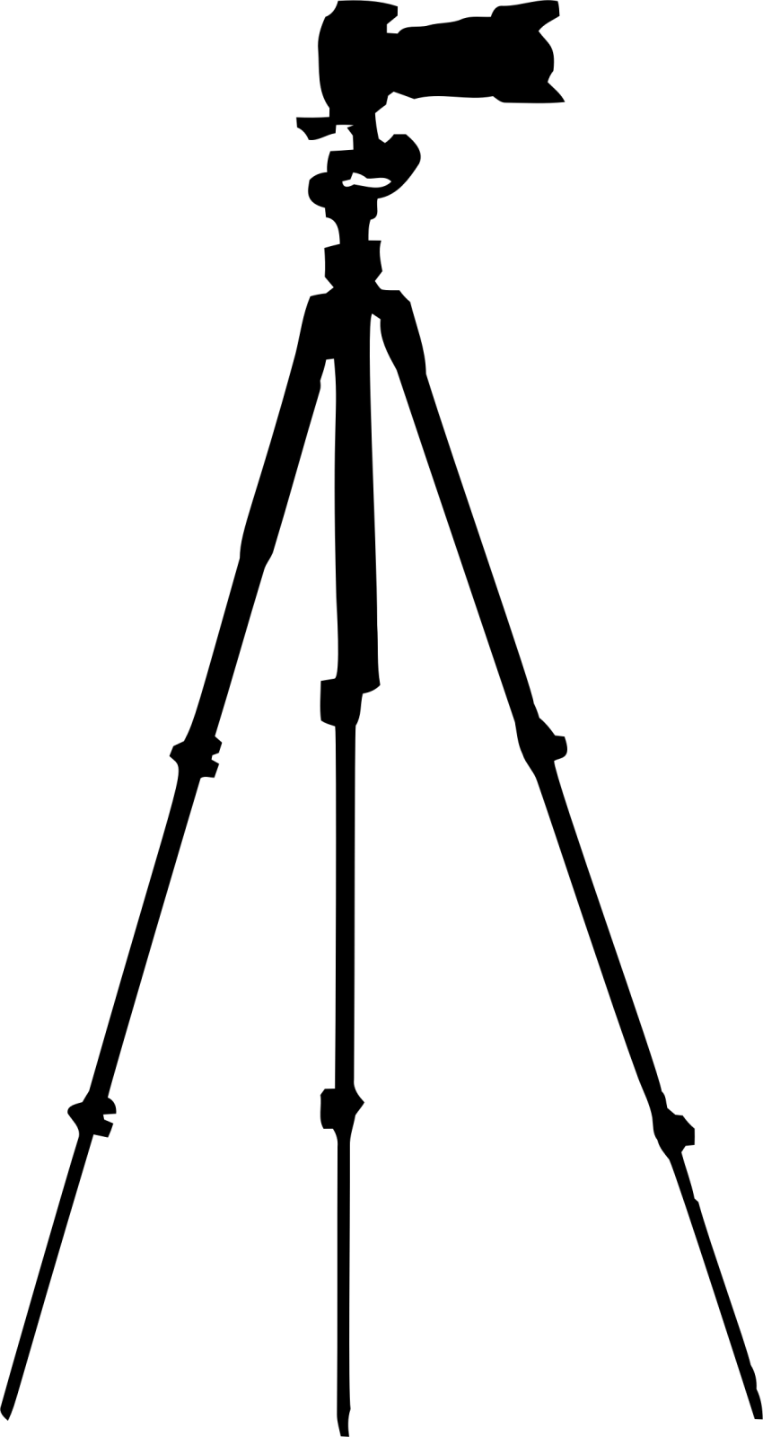 a black and white silhouette of a telescope