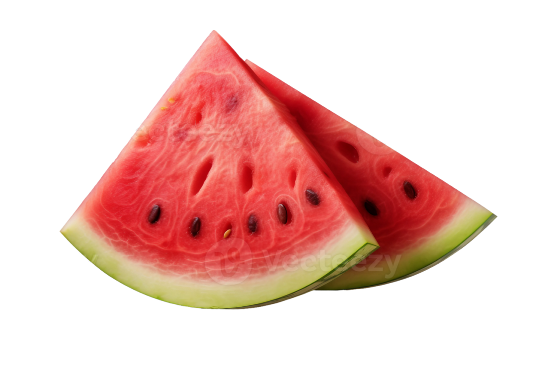 a slice of watermel on a white background