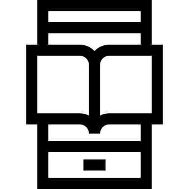 a black and white image of an open book
