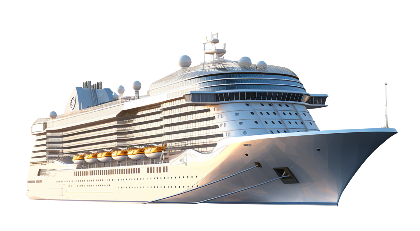 a large white cruise ship