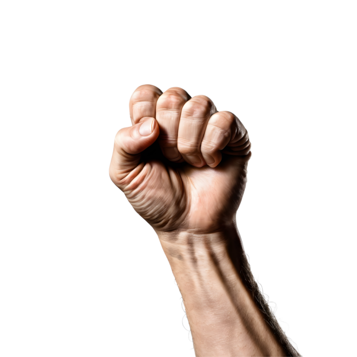 a close up of a person's fist